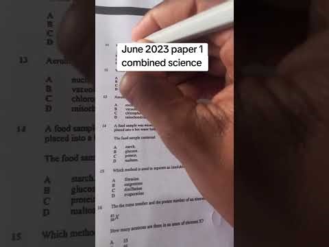 JUNE 2023 PAPER 1 COMBINED SCIENCE FULL REVISION SOLUTIONS