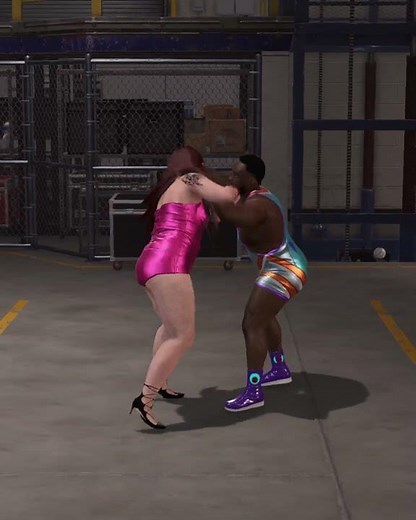 Lakshmi Shahaji vs Big E in WWE 2K22 Backstage