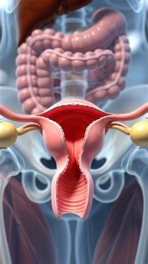 Female Body: Period Cycle Visualization #animation #anatomy