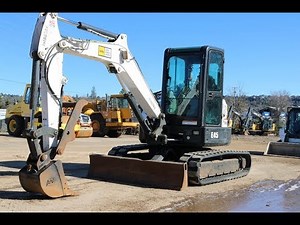 USED MINI EXCAVATOR FOR SALE 2013 BOBCAT E45 MINI EXCAVATOR 1800HRS THUMB CAB HEAT/AC