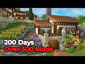 I Survived 100 Days Building The ULTIMATE Farm in Minecraft with 300 Mods?