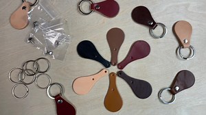 Leather Key Ring Kits for Hobby Projects - Cowhide and Water Buffalo...
