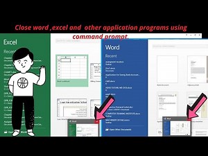 how to close/kill word, excel and other application programs using command prompt (CMD).