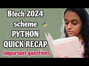 Btech 2024 scheme Python repeated questions|S1 Exam important questions |Charlie Bob
