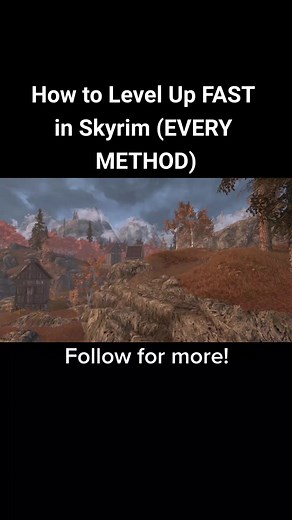 How to Level Up FAST in Skyrim (EVERY METHOD) #GameTok #skyrim #theelderscrolls #elderscrolls #broken #cheese #glitch #exploit
