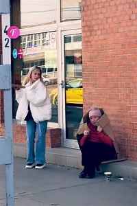 68K views · 209 reactions | Rich girl's generous act towards homeless woman | Tips & Tricks | Facebook