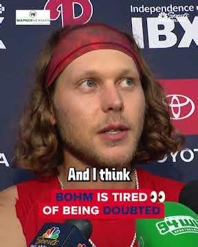 Alec Bohm says he was "pissed off" when the Yankees walked Marsh to get to him 👀