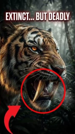 EXTINCT… BUT DEADLY 🦷 The Predator You Couldn’t Escape 😨#shorts #viral #tiger