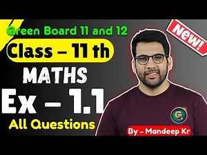 Class - 11 Ex - 1.1, Q1 to Q6 (Sets) Maths Chapter 1 || CBSE NCERT || Green Board