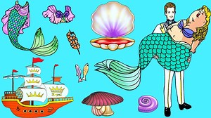 Paper Dolls Dress Up - Compilation Mermaid Dresses Handmade Quiet Book #2 - Barbie Story & Crafts | WOA Doll Crafts