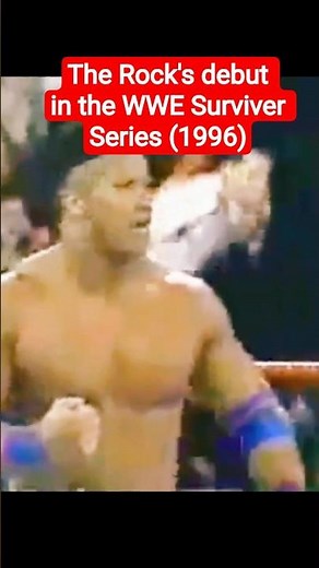 The Rock's debut in the WWE Surviver Series (1996) #short #wrestling #wwe