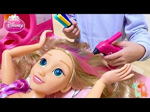 Rapunzel Doll Hair Color! Airbrush Toy | Hair Beauty Salon