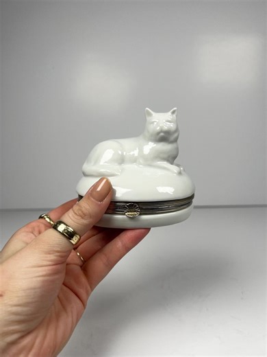 Vintage White Cat Trinket Box Made in Japan, Collectible Cat Trinket Box,vintage Cat 3 Dimensional Trinket Box - Etsy