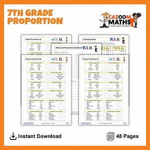 7th Grade Proportions Worksheets With Answers | 7th Grade Math Practice & Exercises for Students | CCSS Aligned Math - Etsy