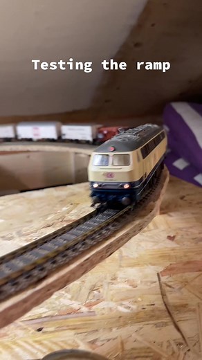 There is some progress with building the track. #modelrailway #modeltrains #modelrailroad #modelrailwayscene #modelrailways