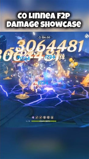 C0 Linnea 3M Damage 📈 #genshinimpact #genshin