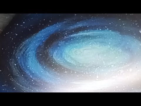 Galaxy Acrylic painting Tutorial For beginners EASY