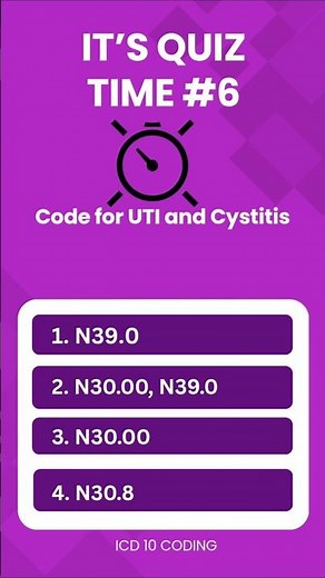 ICD 10 Coding Quiz #6 UTI VS Cystitis #icd10 #ipdrg