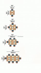 Eltas Realty | Choosing the right dining table is all about balance — comfort, space, and style. Here’s a quick size guide to help you pick the perfect... | Instagram
