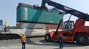 3.8K views · 126 reactions | To improve our daily cargo evacuation and efficiency of the Port of Mombasa, today we started loading and moving double-stack freight trains between the Port of Mombasa and ICD Nairobi via the SGR. Each train has a capacity of moving a minimum of 154 TEUs. #keepkenyamoving #transportwithus | Kenya Railways | Facebook