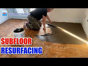 Subfloor resurfacing with self-leveling compound