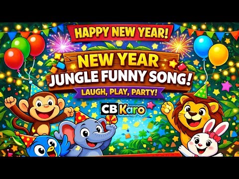 🎉 New Year Jungle Funny Song 🐒🦁 | Kids Cartoon Song | CB cartoon network 🎶