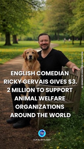 Ricky Gervais has donated approximately $3.2 million to animal charities around the world. The British comedian and actor directed profits from his latest tour toward organizations that rescue, shelter, and protect animals in need. A dedicated supporter of animal welfare, Gervais has repeatedly spoken out against cruelty and exploitation. This contribution reflects his belief that compassion should cross species and borders, helping provide food, medical treatment, and care for vulnerable animal