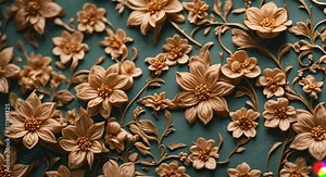 Intricate patterns and designs of floral inspiration - Generative Ai