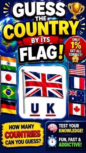 🌍 Guess the Country by Its Flag 🚩 | Only 1% Get All Correct! 🤯 | Flag Quiz Challenge