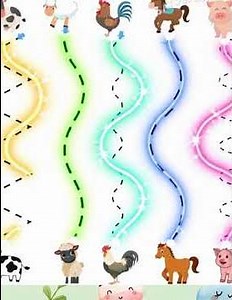 Learn Farm Animals Tracing for Kids 🐄 Fun Dotted Line Activity | Preschool Learning Video