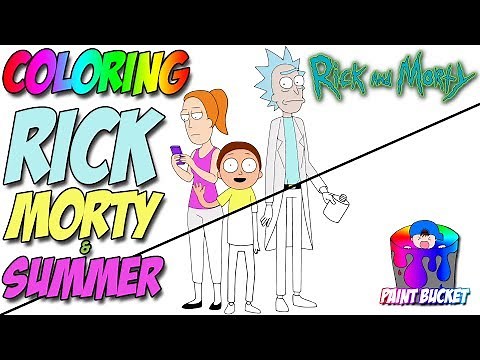 Rick and Morty Coloring Page – Cartoon Network Coloring Book for Kids to Learn Colors