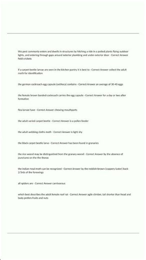 Branch 2 pest control exams with correct answers 100 4