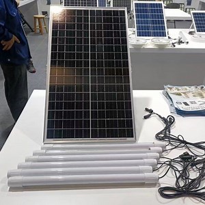 [Hot Item] 5 Watt 2 Bulb Solar Light 25W 40W 60W Indoor Room Solar Panel Lights Solar Light Kit for Home