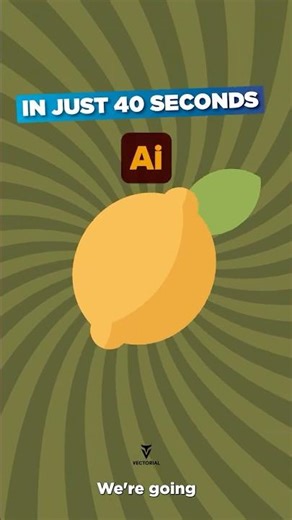 Create a Lemon Vector in 40 Seconds! 🍋 Adobe Illustrator