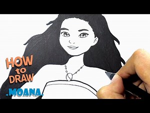 How to Draw moana | Easy Drawing | Disney Princess