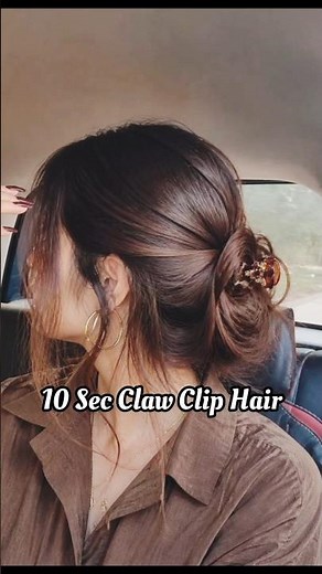 Easy Claw Clip Hairstyle for Long Hair | Messy Bun Tutorial #shorts #lazygirlhairstyle #yt