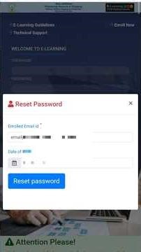 DG Shipping e-learning forget Password