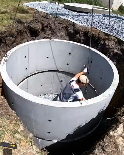 106K views · 315 reactions | Creating a Classic Cesspool with Perforated Concrete Rings | DIY & Crafts | Facebook