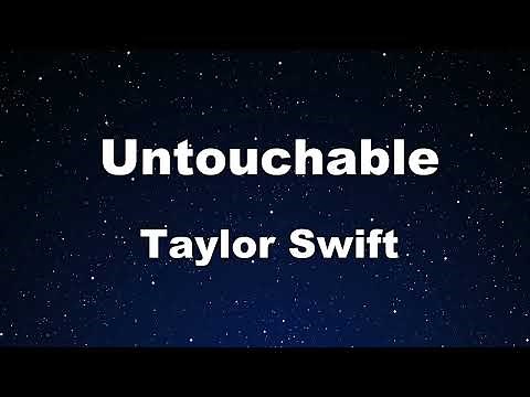 Karaoke♬ Untouchable - Taylor Swift 【No Guide Melody】 Instrumental, Lyric