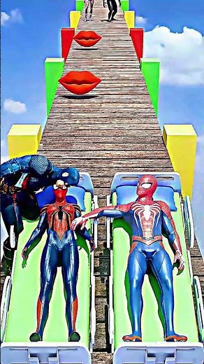 Spider-Man Hospital Bed Race vs Venom & Harley Quinn! #SpiderMan #Venom #HarleyQuinn