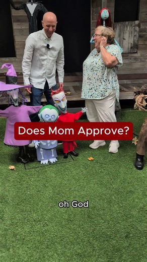 When Mom doesn’t even know Lock, Shock & Barrel… that’s the real nightmare before Christmas. 😂 #halloweendecor #halloweenanimatronics #lockshockandbarrel #nightmarebeforechristmas | HalloweenCostumes.com