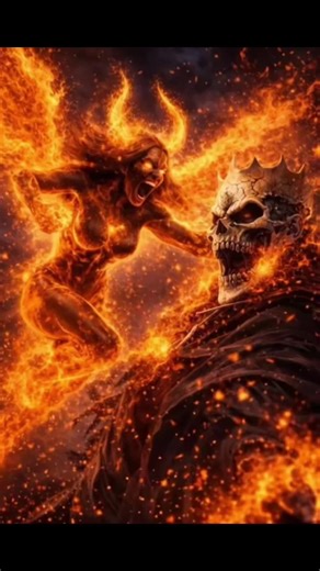 When @Demon of Death turns Pyra Vex into an everlasting flame..She has a little fun,even knowing he will never die..