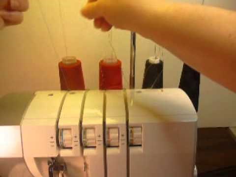 Singer Pro Finish Serger EASY Thread Changing: Part 2