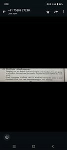 Draft a virtual message to a classmate informing about attendin... | Filo