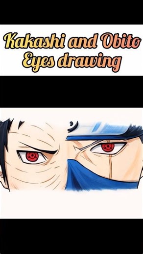 How to draw Kakashi and Obito eyes | #shorts #anime #drawing #art #trending #viral