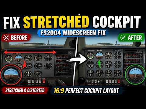 No More Squished Gauges! FS2004 2D Cockpit Widescreen Fix