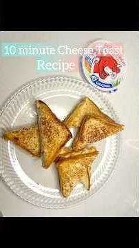 🧀Super easy cheese toast 🍞in 10 minutes⏱️ #easycooking #thelaughingcow #cheese #youtubeshorts
