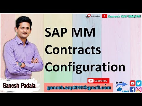 SAP MM Contracts configuration || SAP Purchasing || SAP Functional || SAP Online Videos || No AUDIO