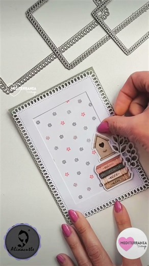 Rectagngle frame with teardrop boders tutorial #Alinacutle #AlinaCraft #papercraft #amazon #temu