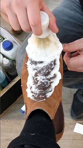 ASMR Shoe Cleaning l Satisfying shoe shine #asmrsounds #shoeshine #restoration